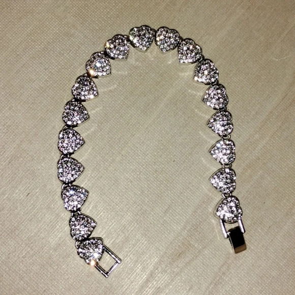 New shiny heart bracelet 8 Stainless - Picture 1 of 3